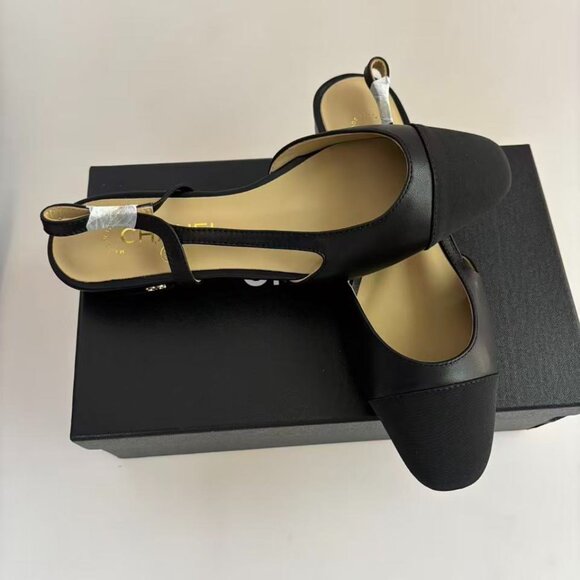 Chanel Black Slingback Flats 39 - New with Box - Picture 4 of 4